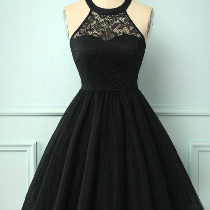 Short Party Dresses A Line Black Party Dress With..