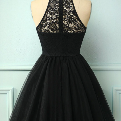 Short Party Dresses A Line Black Party Dress With..