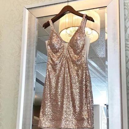 Tight Sequined Mini Party Dress,sparkly Homecoming..