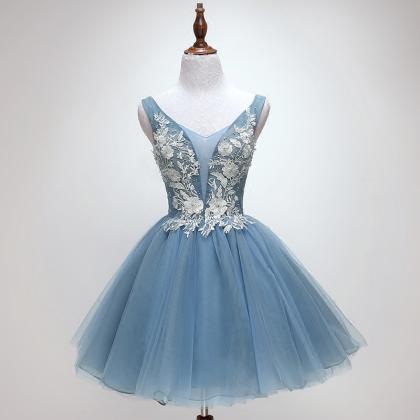Short Applique Tulle Homecoming Dresses, Lovely..
