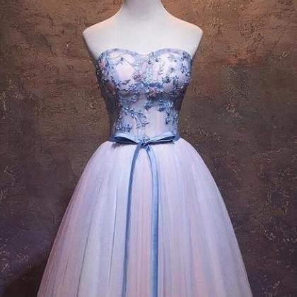Lovely Tulle Sweetheart Formal Dress With Lace,..