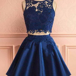 Royal Blue Short Two Pieces Homecoming..