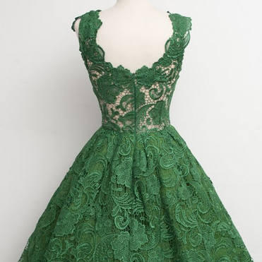 Sleeveless Green Party Prom Dresses Enticing Short..