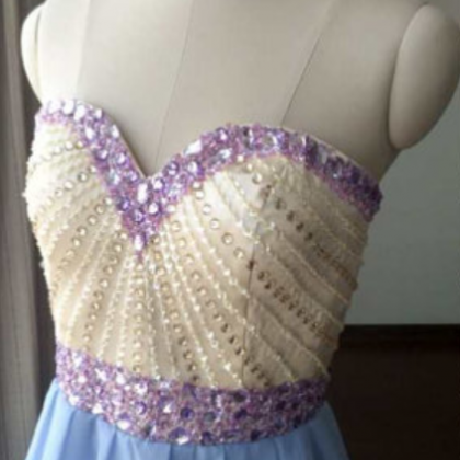 High Low Chiffon And Beaded Homecoming Dresses,..