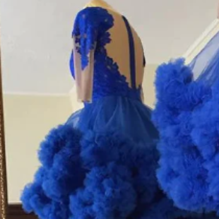 Royal Blue Prom Dresses, Lace Prom Dress, Ball..