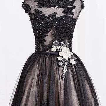 Lace And Appliques Short Prom Dresses,charming..