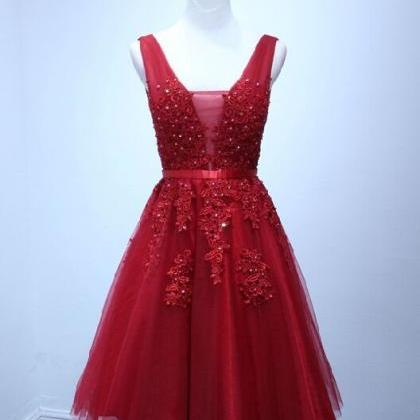 Homecoming Dress, Short Red Homecoming Dress,..