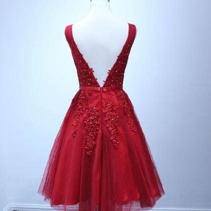 Homecoming Dress, Short Red Homecoming Dress,..