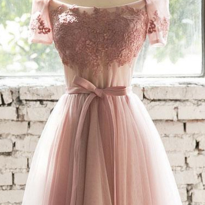 Lace Tulle Short Prom Dress, Homecoming Dress
