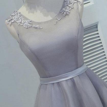 Neck Lace Short Prom Dress, Homecoming Dress