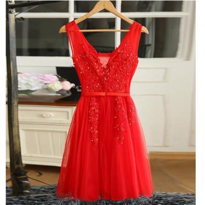 Red Short Homecoming Party Dress
