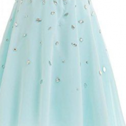 Short Tulle Homecoming Dress With Jewel..