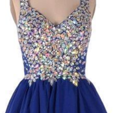 Charming Prom Dress,Crystal Prom Dr..