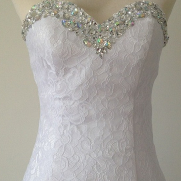 Short lace beaded neckline corset p..