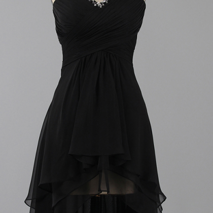 Black High Low Homecoming Dress wit..
