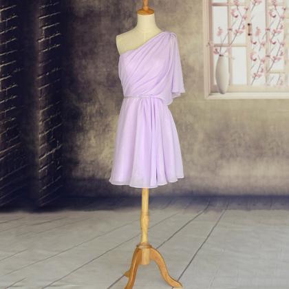 Chic Lilac Bridesmaid Dresses With Soft Pleats,..