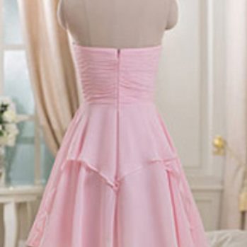 Sweetheart Short Bridesmaid Dress With Ruching..