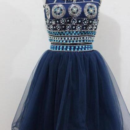 Two Piece Homecoming Dresses,crystal Beaded..