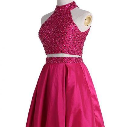 Two Piece Homecoming Dress With Sequin..