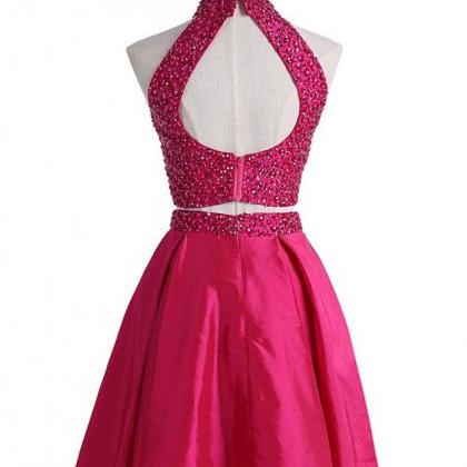 Two Piece Homecoming Dress With Sequin..