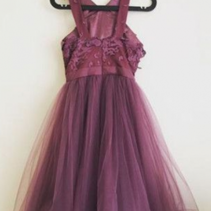 Cocktail Party Homecoming Dress, Grape Lace..