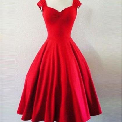 Homecoming Dresses,simple Red Sweetheart Short..