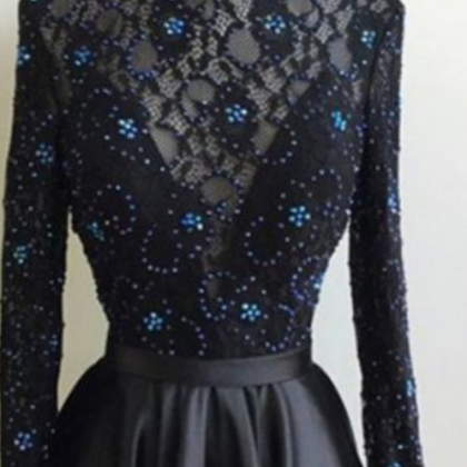 Chic Lace Homecoming Dress With Sleeve Party..