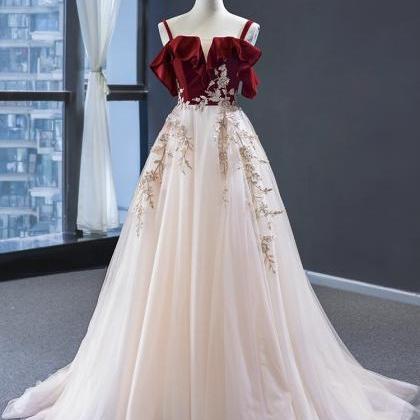 Prom Dress, Spaghetti Strap Party Dress,princess..