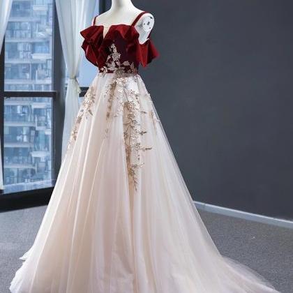 Prom Dress, Spaghetti Strap Party Dress,princess..