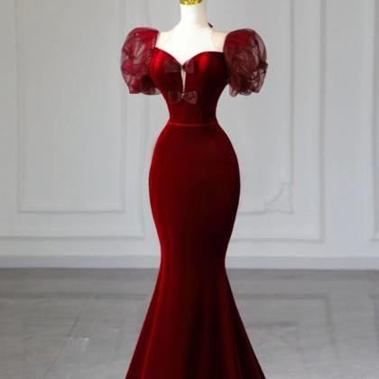Velvet Evening Dress High-end Light Luxury Niche..