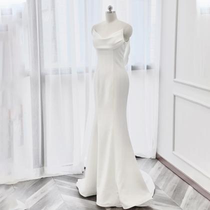 Halter Fishtail Light Wedding Dresses Simple And..