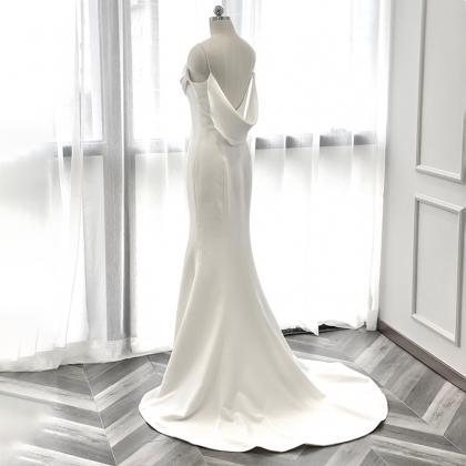 Halter Fishtail Light Wedding Dresses Simple And..