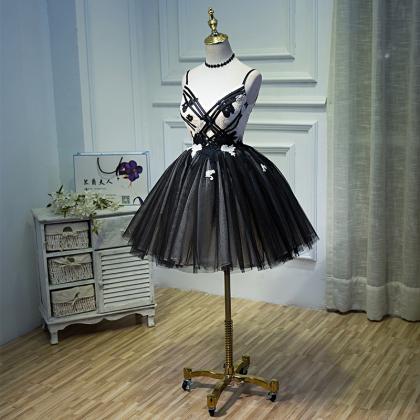 Suspender Dresses Female Banquet Short Skirt Puffy..