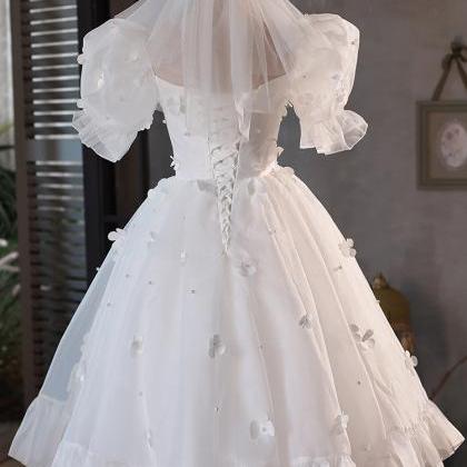 Princess Light Wedding Dresses Small White Dresses..