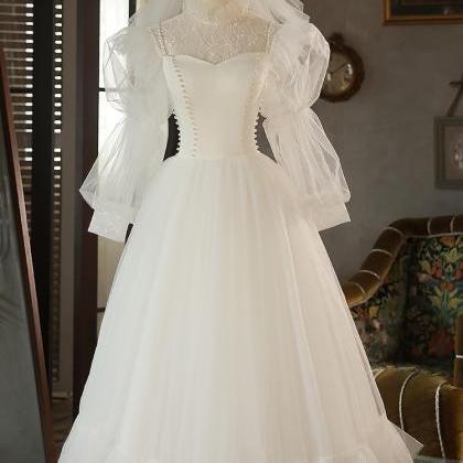 Lace Yarn Halter Light Wedding Dress Princess..