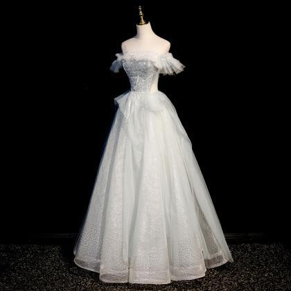 Fairy Evening Dresses Temperament A Shoulder Bride..