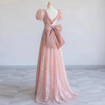 Pink Evening Dresses Female High-end Luxury..