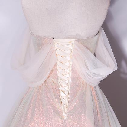 Mermaid Fairy Dress Toast Dress Bride A Shoulder..