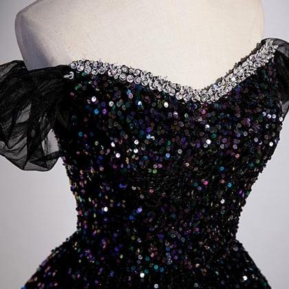 Prom Dresses, Sequins Off Shoulder Beaded Party..