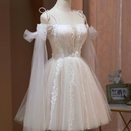 Homecoming Dresses,ivory Cute Tulle Short Party..