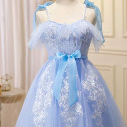 Homecoming Dresses,cute Blue Short Party Dress..