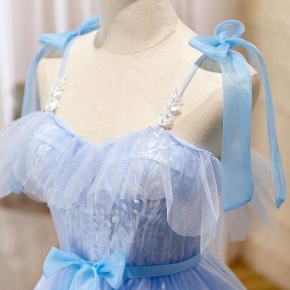 Homecoming Dresses,cute Blue Short Party Dress..