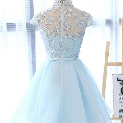 Homecoming Dresses,cute Light Blue Short High..