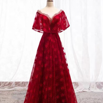 Prom Dresses,red Party Dress , Elegant Party..