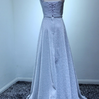 Prom Dresses, Sparkly Long Silver Formal Prom..