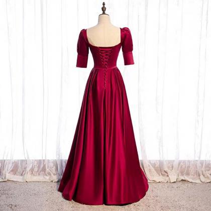 Prom Dresses, Long Red Dress, Satin Evening Dress,..