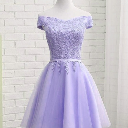 Homecoming Dresses,light Purple Tulle Graduation..