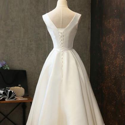 Homecoming Dresses,simple V Neck White Short Prom..