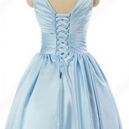 Homecoming Dresses,short Blue Vintage Party Dress