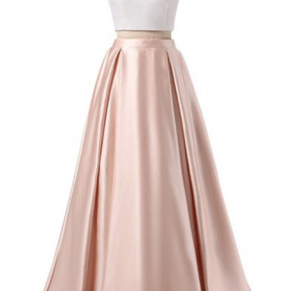 Prom Dresses, A Line Two Pieces Party Dress,halter..